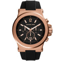 Michael Kors Dylan MK8184 Chronograph Black Rubber Strap Men's Watch