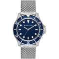 Michael Kors Everest MK9082 Silver Mesh Blue Dial Watch