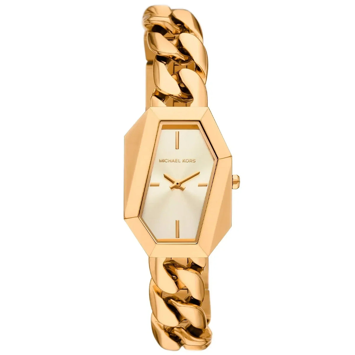 Michael Kors Gia MK4878 Gold-Tone Hexagonal Chain Watch