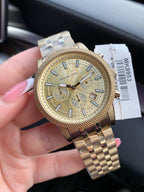 Michael Kors Hutton MK8953 Gold-Tone Chronograph Men's Watch