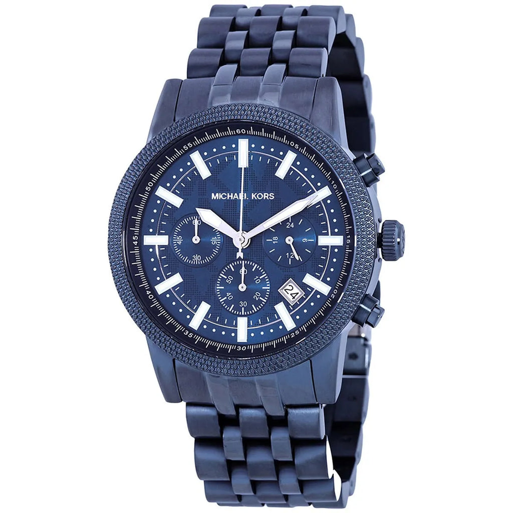 Michael Kors Hutton MK9088 Chronograph All-Navy Blue Stainless Steel Men's Watch