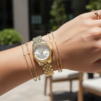 Michael Kors Lexington Mini MK3229 Gold Tone White Dial Women's Watch