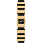 Michael Kors Darrington MK4887 Square Gold Tone Black Leather Women Watch