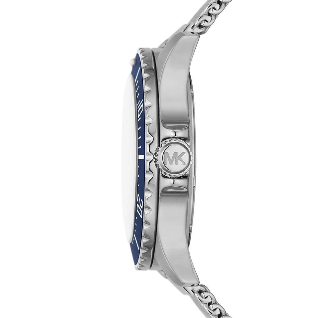 Michael Kors Everest MK9082 Silver Mesh Blue Dial Watch