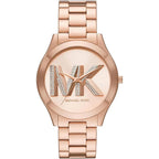 Michael Kors MK4733 Women’s Rose Gold Dial Stainless Steel Crystal Logo Watch