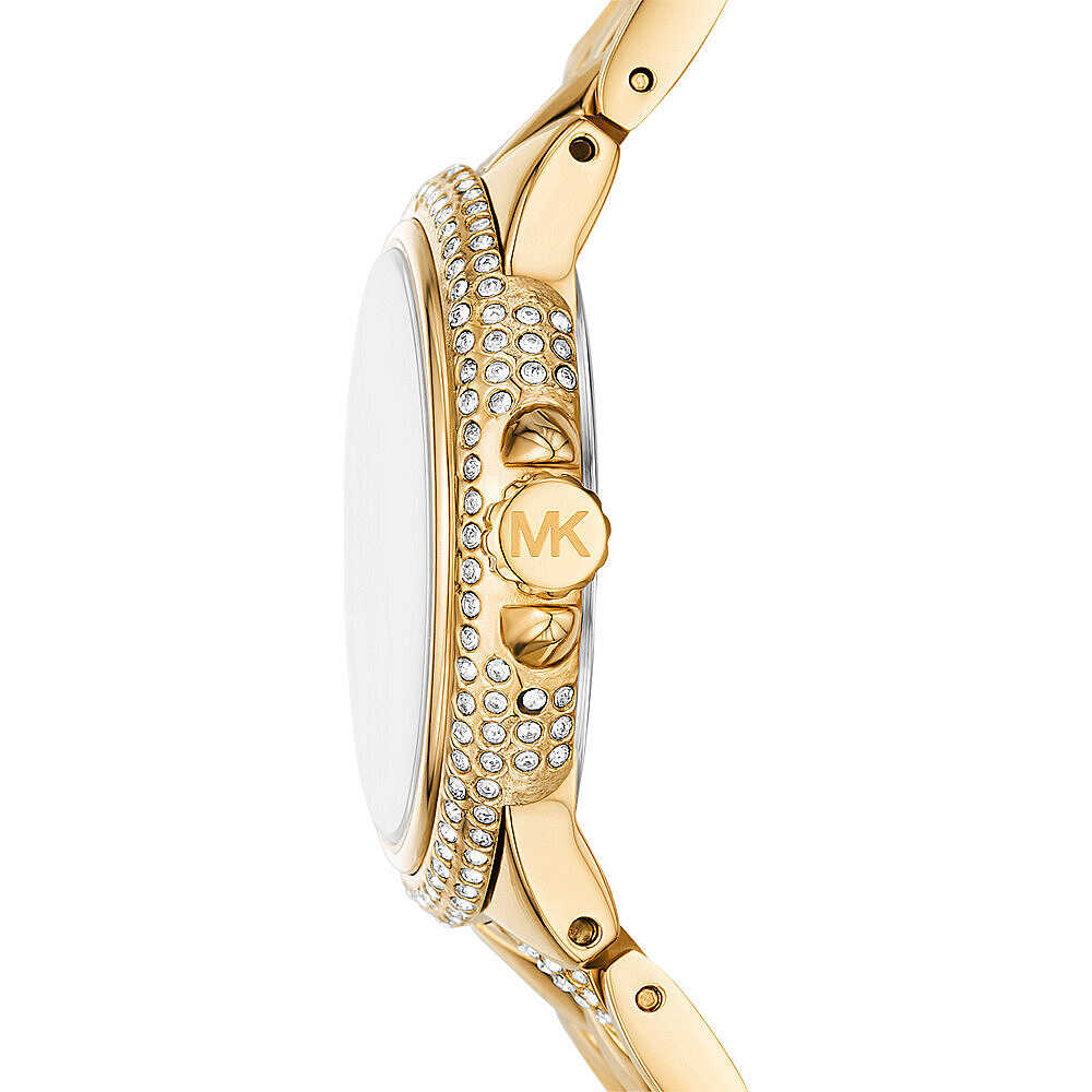Michael Kors Camille MK4801 Silver White Dial Gold-Tone Stainless Steel Women's Watch