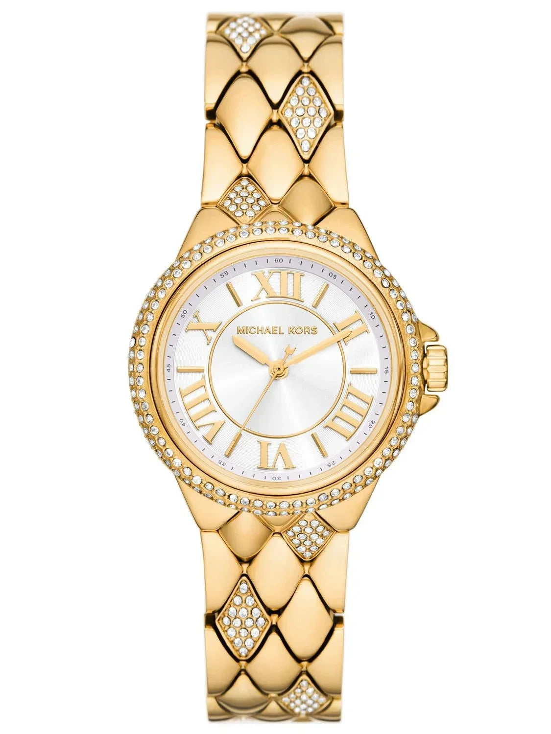 Michael Kors Camille MK4801 Silver White Dial Gold-Tone Stainless Steel Women's Watch