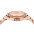 Michael Kors Lennox MK7405 Rose Gold MK Logo Chain Watch