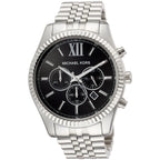 Michael Kors Lexington MK8602 Silver-Tone Black Dial Men's Watch