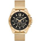 Michael Kors MK8867 Men’s Black Dial Gold Stainless Steel Brecken Chronograph Watch