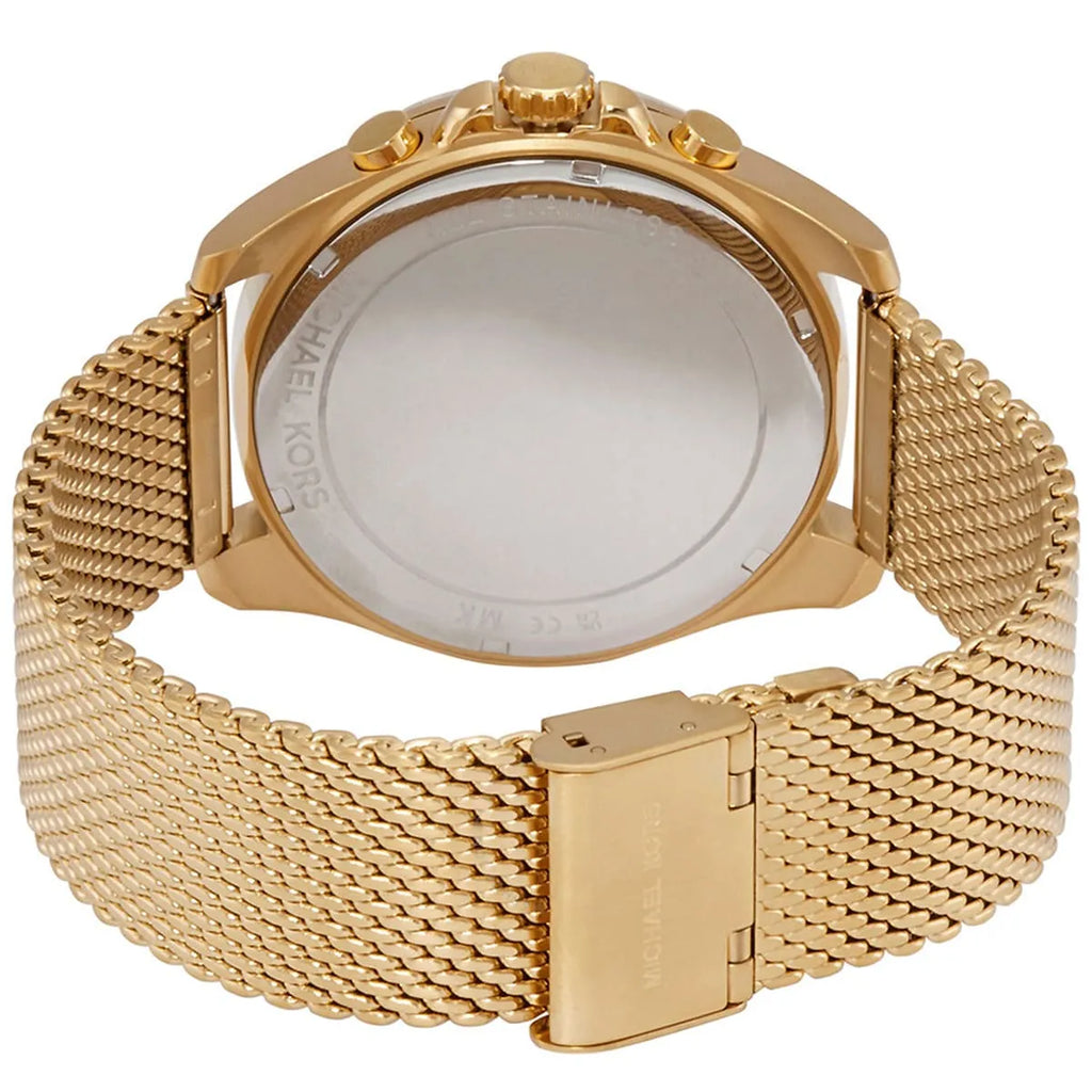 Michael Kors MK8867 Men’s Black Dial Gold Stainless Steel Brecken Chronograph Watch
