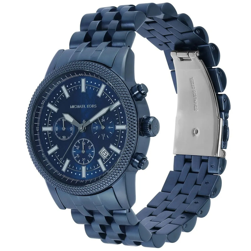 Michael Kors Hutton MK9088 Chronograph All-Navy Blue Stainless Steel Men's Watch