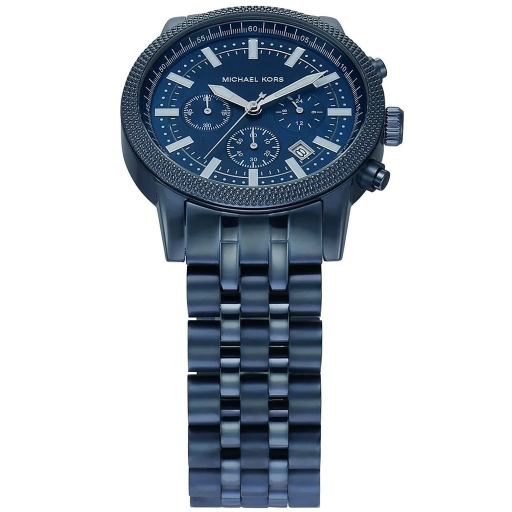 Michael Kors Hutton MK9088 Chronograph All-Navy Blue Stainless Steel Men's Watch