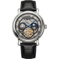 ساعة رجالية من Patek Philippe، بمينا سوداء وبلون فضي