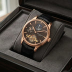 Patek Philippe Men’s Rose Gold Brown Dial Open-Heart Watch