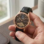 Patek Philippe Men’s Rose Gold Brown Dial Open-Heart Watch
