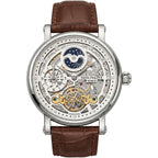 Patek Philippe Men’s Skeleton Moonphase Silver Watch