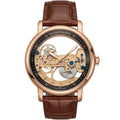 ساعة رجالي بهيكل Patek Philippe ذهبي وردي وميناً مكشوفاً