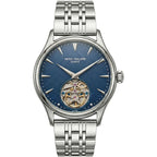 Patek Philippe Men’s Blue Textured Dial Open-Heart Watch