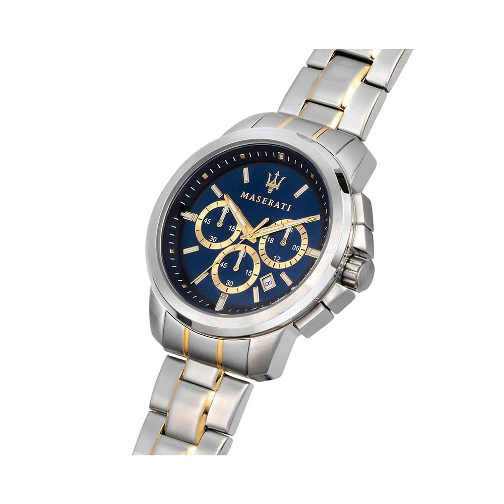 Maserati Successo R8873621016 Two-Tone Gold Blue Dial Men's Watch