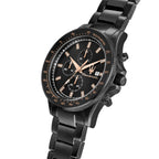 Maserati Sfida Chronograph R8873640011 All Black Rose Gold Accents Watch