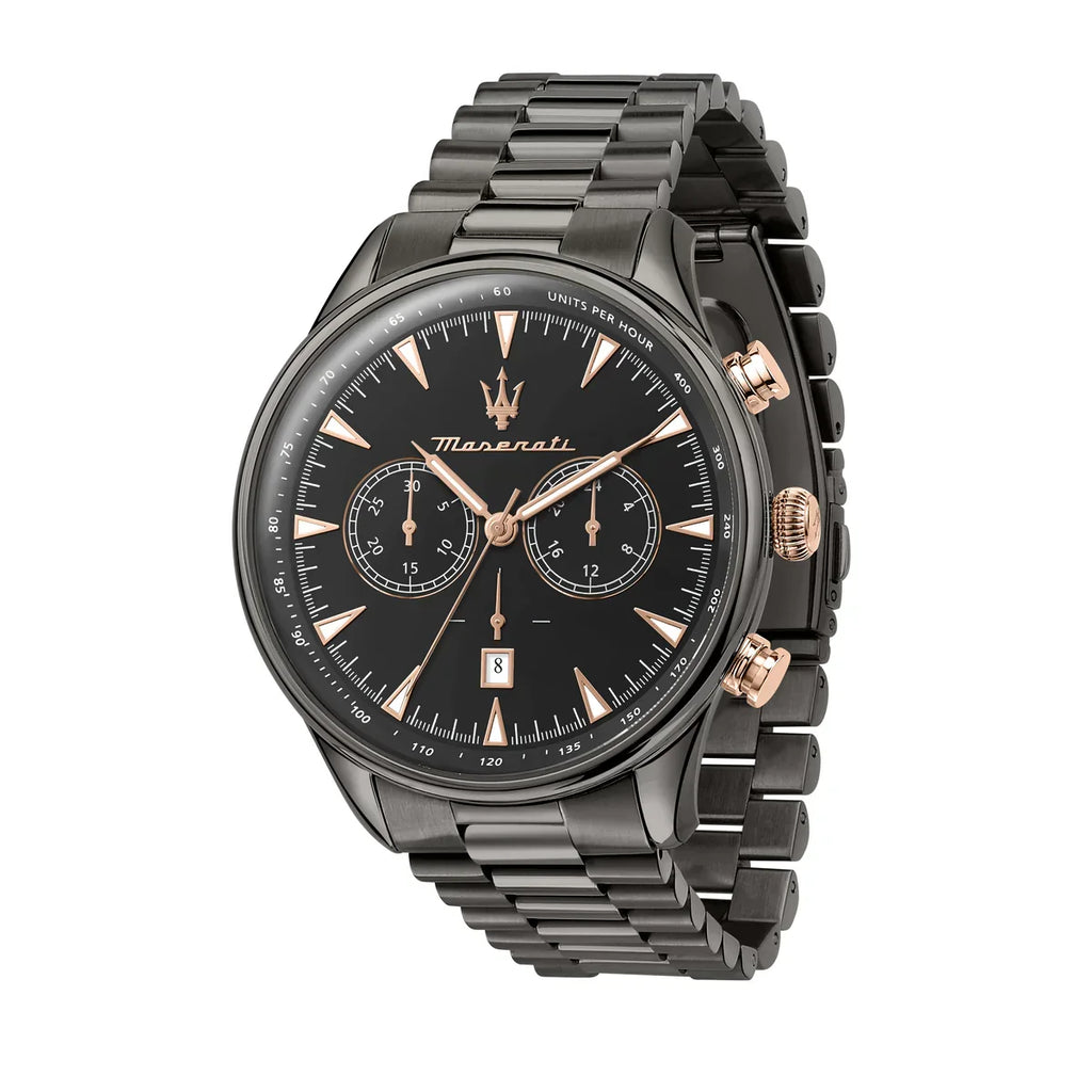 Maserati Traguardo R8873646001 Gunmetal Grey Rose Gold Men's Watch