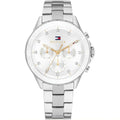 Tommy Hilfiger Mellie 1782707 Women's Silver Steel Watch with White Ceramic Bezel