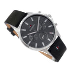 Original Tommy Hilfiger Men's Watch - Silver Case & Black Rubber (1710495)