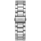 Guess Constellation W1006L1 Silver Case Crystal Bezel Blue Textured Dial Silver Metal Women's Watch