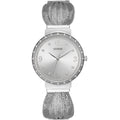 Guess Chiffon W1083L1 Silver Tone Mesh Bracelet Crystal Watch