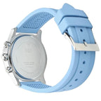 Guess Confetti Multi-Function W1098L3 Silver Case Silver Dial Light Blue Rubber Women Watch