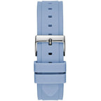Guess Confetti Multi-Function W1098L3 Silver Case Silver Dial Light Blue Rubber Women Watch