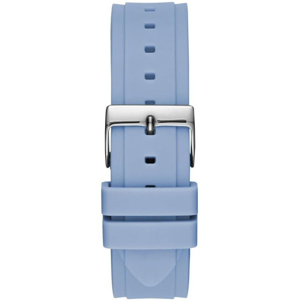 Guess Confetti Multi-Function W1098L3 Silver Case Silver Dial Light Blue Rubber Women Watch